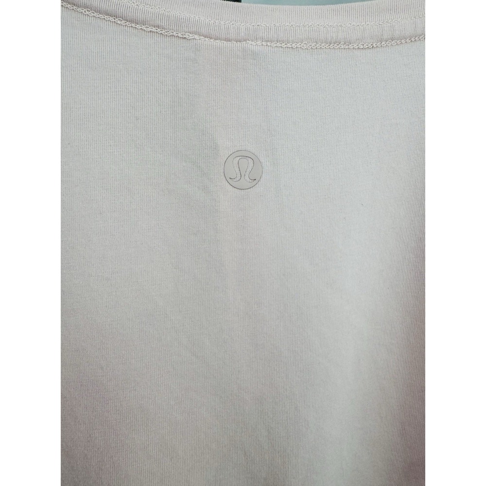 Lululemon Pink Pima Cotton Love V-Neck Tee Size 8 Athletic‎ Yoga Top - Picture 3 of 6